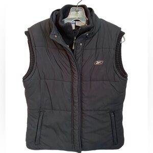 Reebok Black Sleeveless Solid Sport Vest Ladies  Med